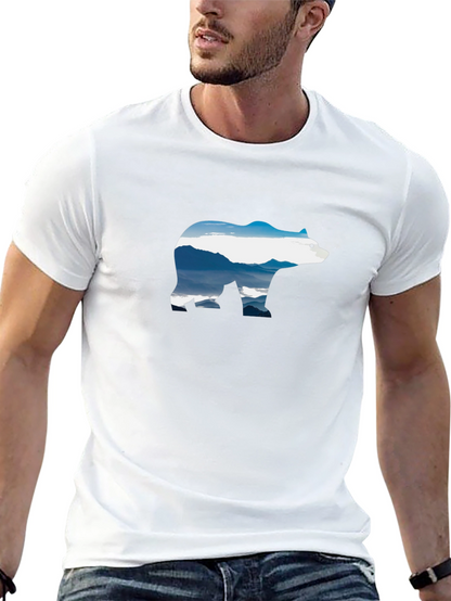 Mountain Bear Graphic T-Shirt - Black