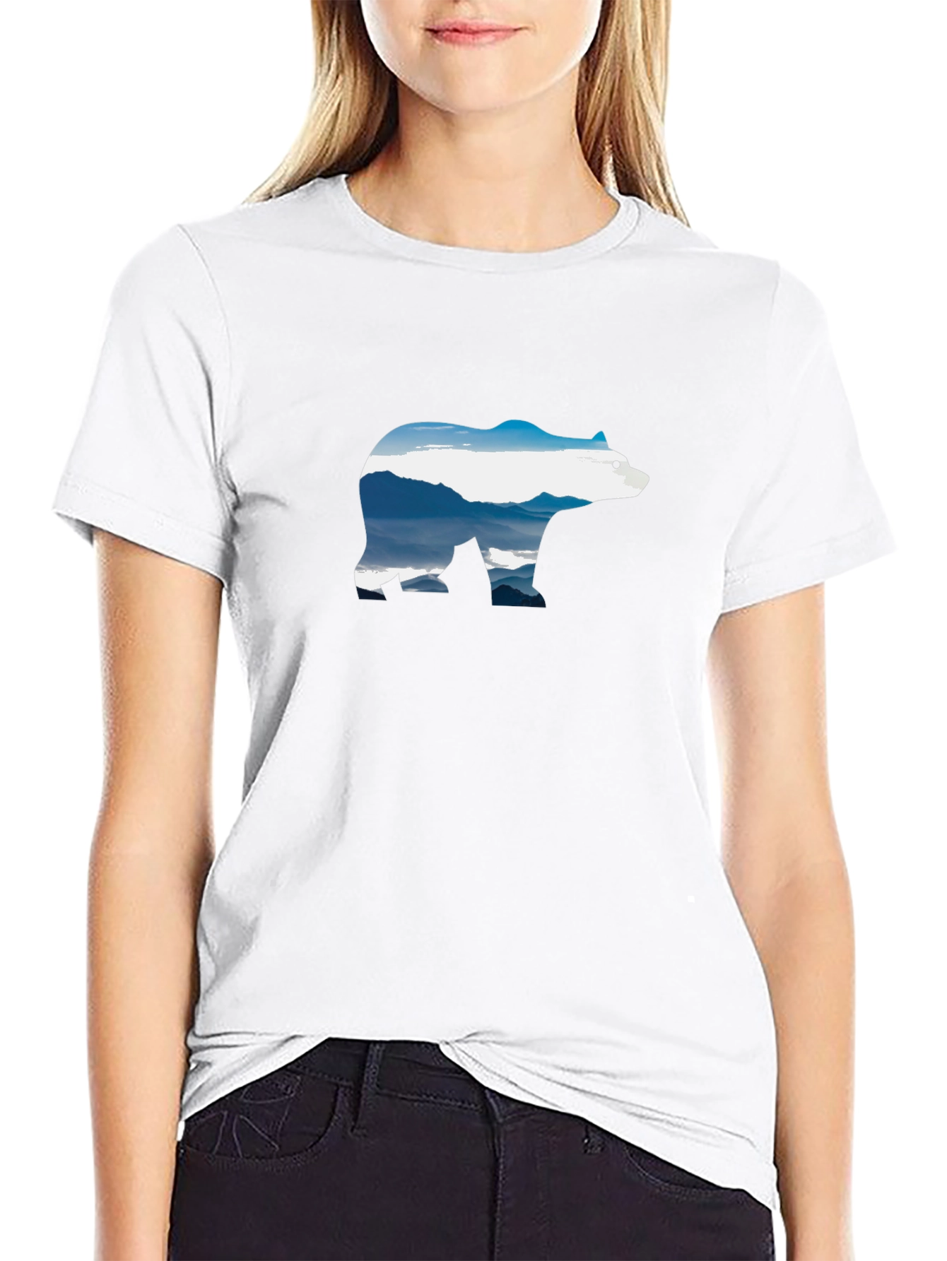 Mountain Bear Graphic T-Shirt - Black