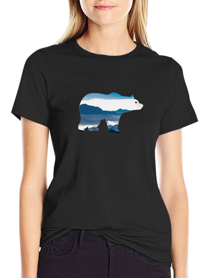Mountain Bear Graphic T-Shirt - Black