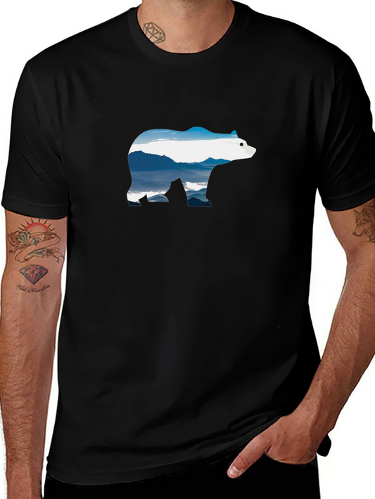 Mountain Bear Graphic T-Shirt - Black