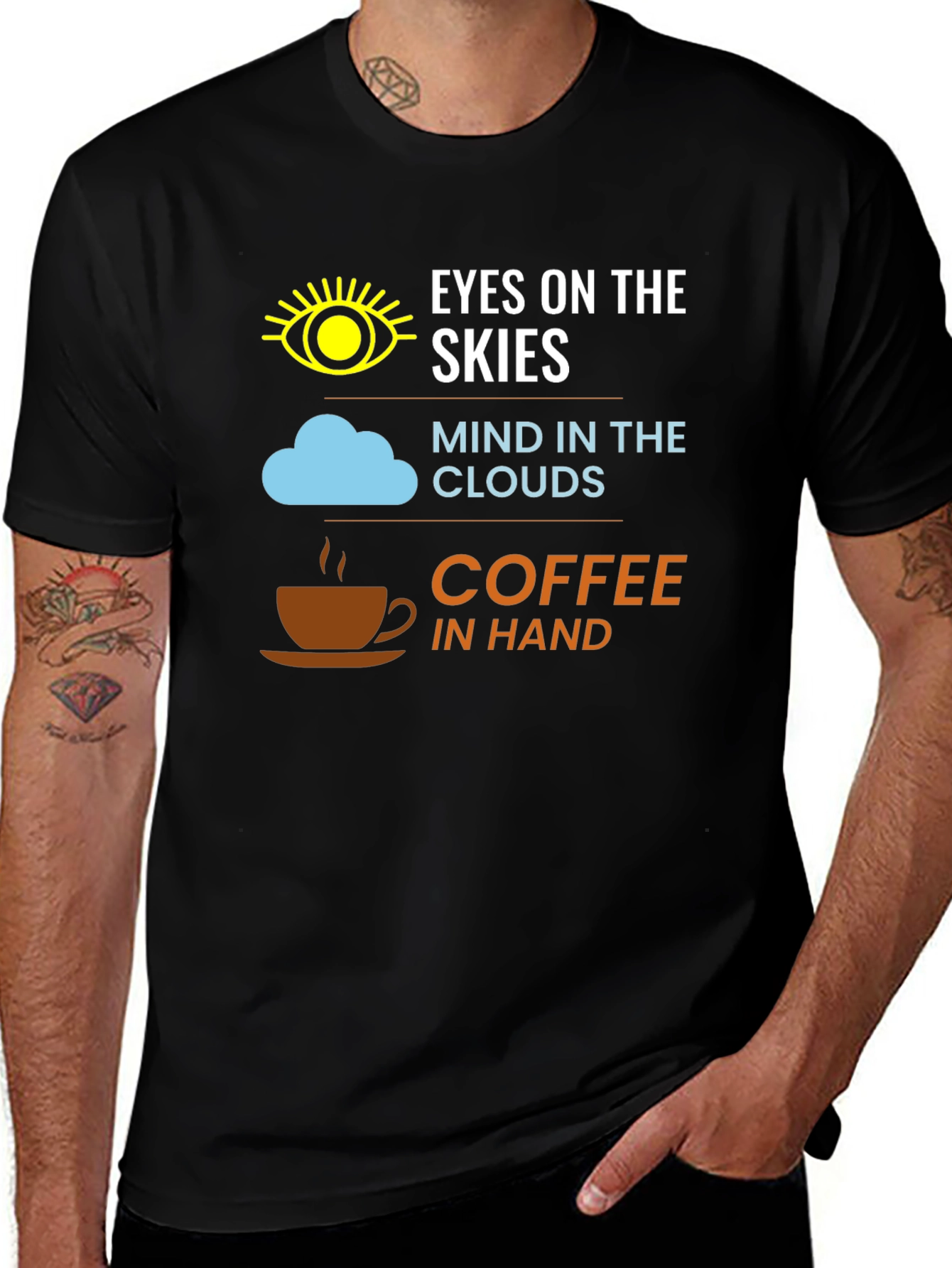 Eyes On Skies Coffee Graphic Tee