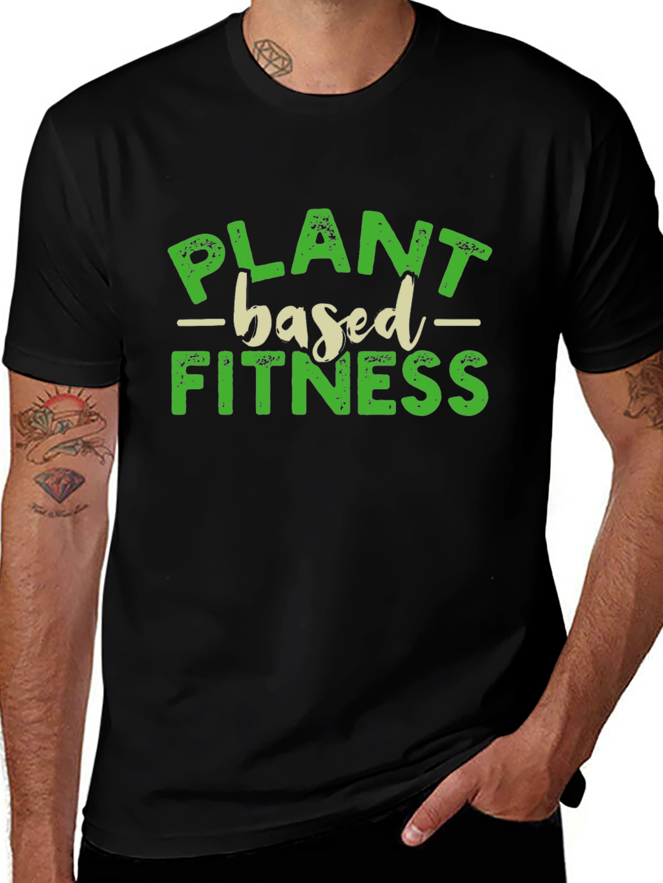 Plant Based Fitness Black T-Shirt