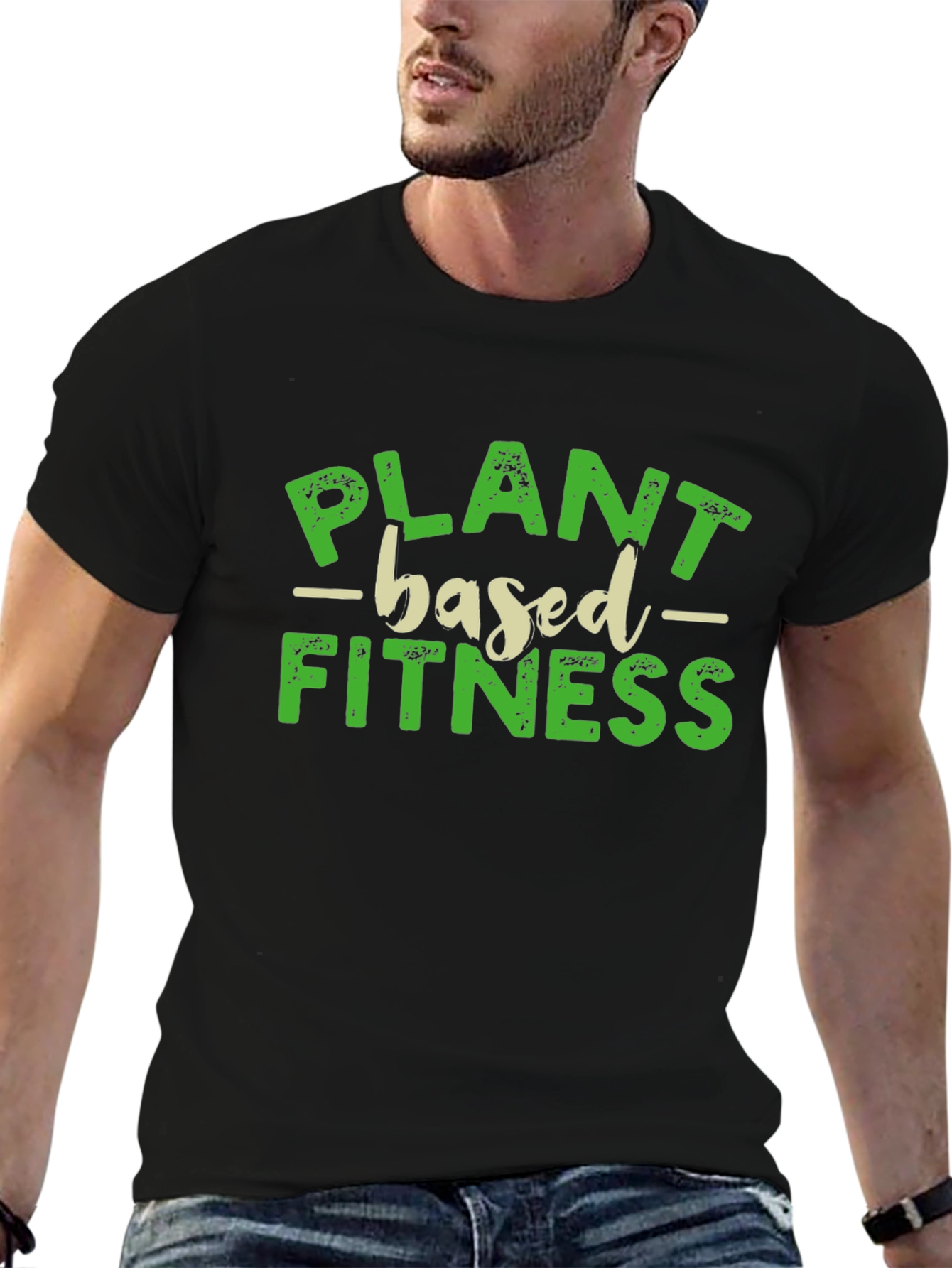 Plant Based Fitness Black T-Shirt