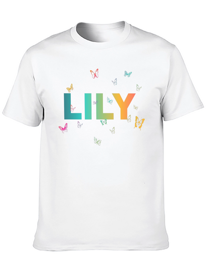 Lily Butterfly Graphic Tee - Stylish & Unique