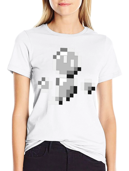 8-Bit Ghost Graphic Black T-Shirt