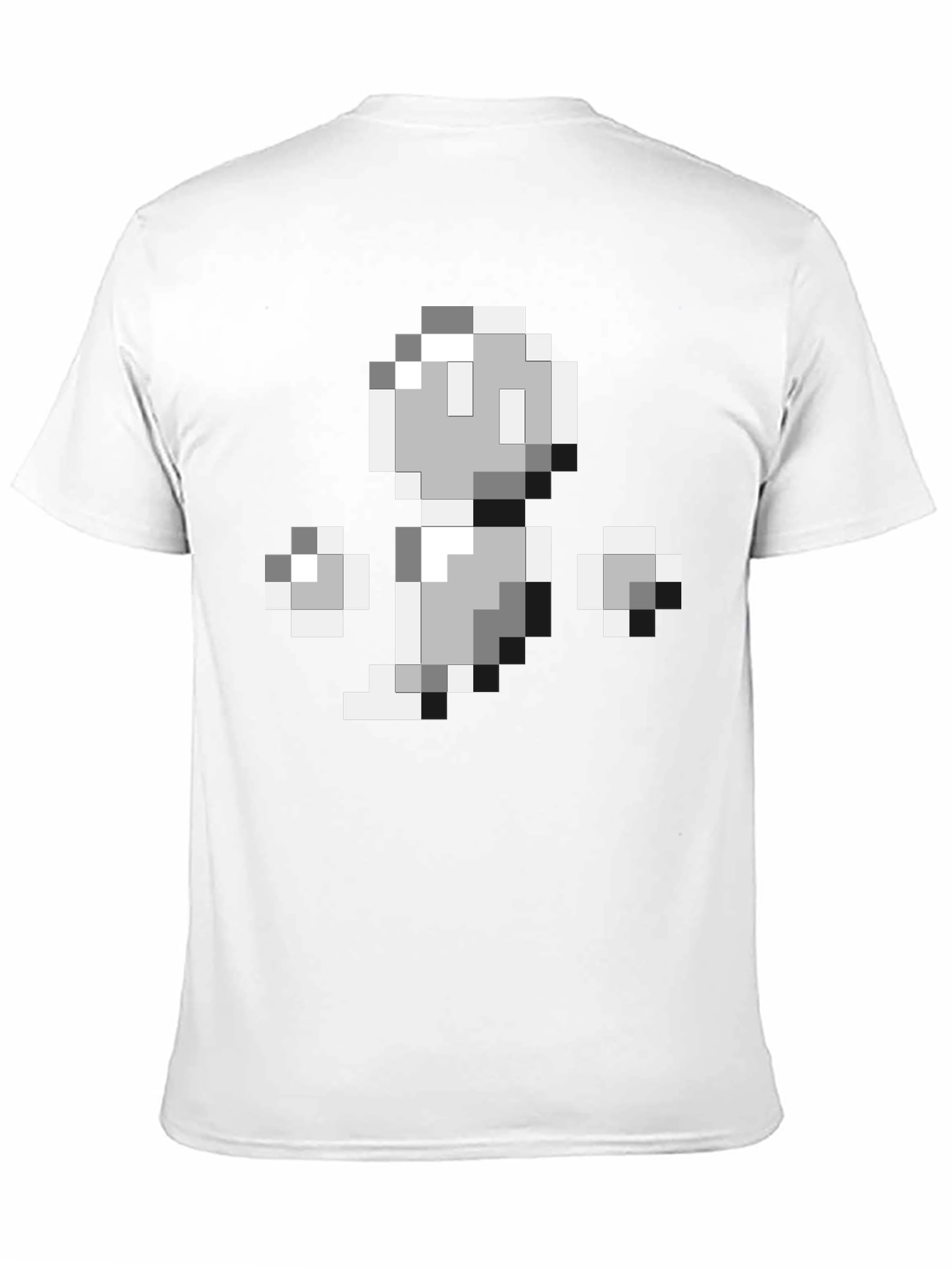 8-Bit Ghost Graphic Black T-Shirt