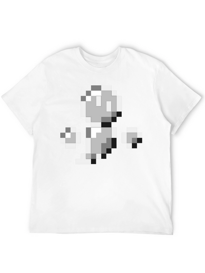 8-Bit Ghost Graphic Black T-Shirt