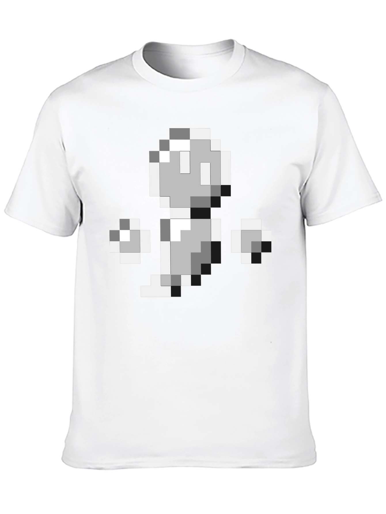 8-Bit Ghost Graphic Black T-Shirt
