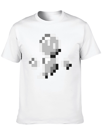 8-Bit Ghost Graphic Black T-Shirt