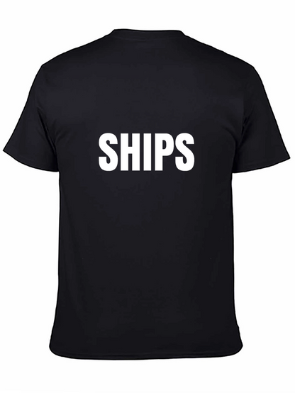 Ships Graphic T-Shirt - Classic Crew Neck