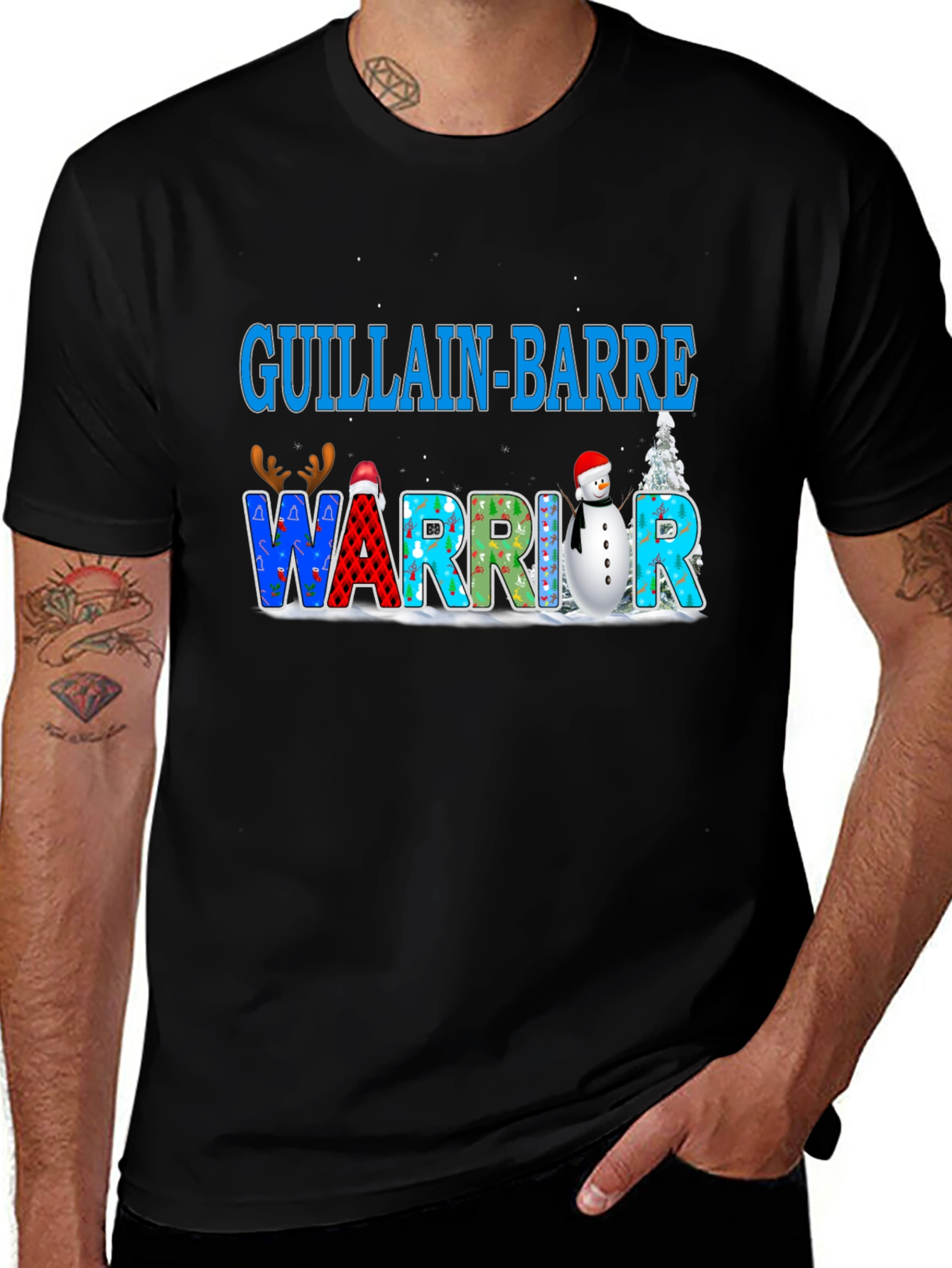 Guillain-Barre Warrior Christmas T-Shirt