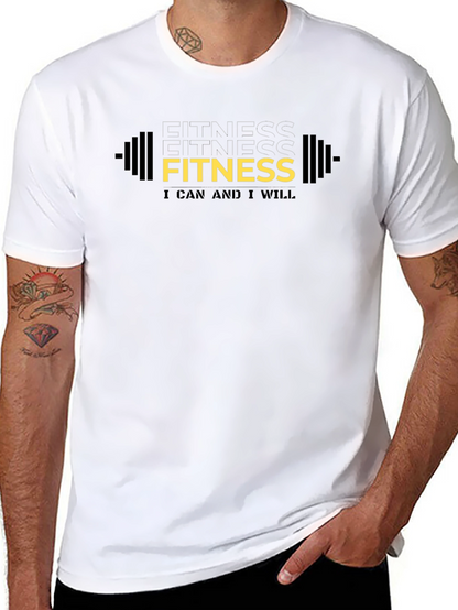 Fitness Graphic Tee - I Can and I Will