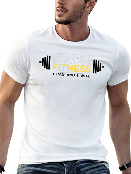 Fitness Graphic Tee - I Can and I Will