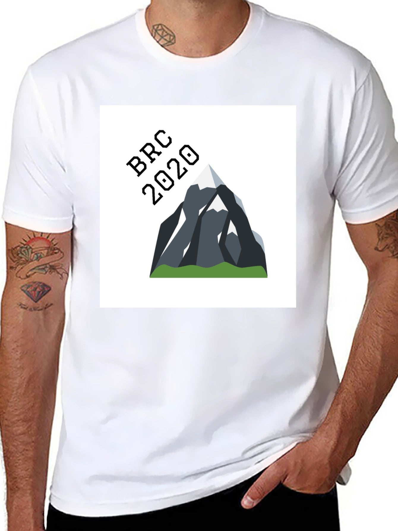 BRC 2020 Mountain Graphic Tee - Black Cotton Blend