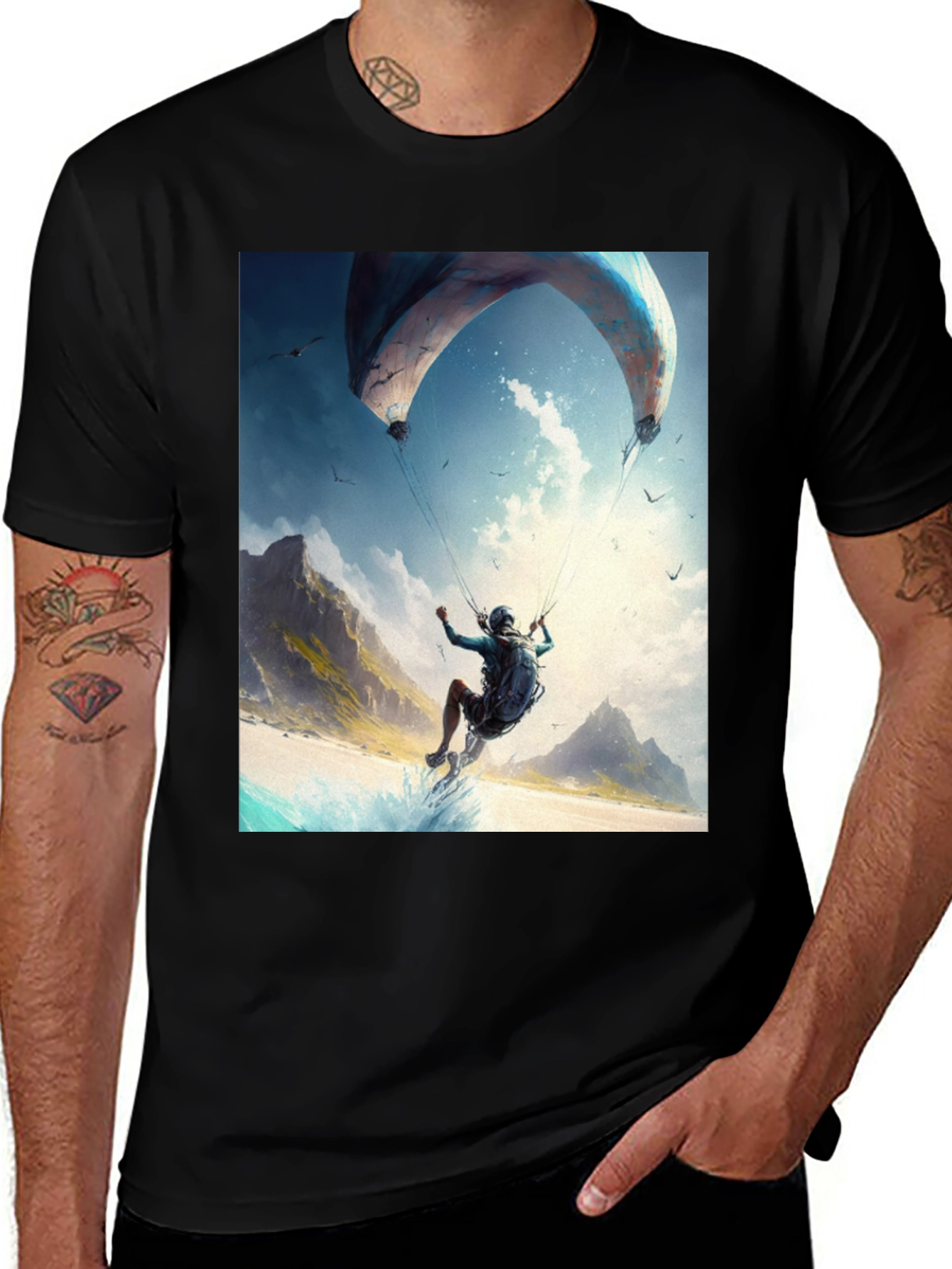 Paragliding Adventure Graphic Tee