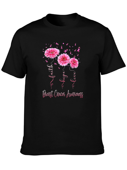 Faith Hope Love Breast Cancer Awareness T-Shirt