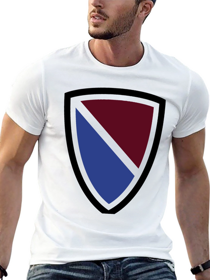 Shield Graphic T-Shirt - Burgundy & Blue