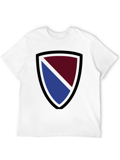 Shield Graphic T-Shirt - Burgundy & Blue