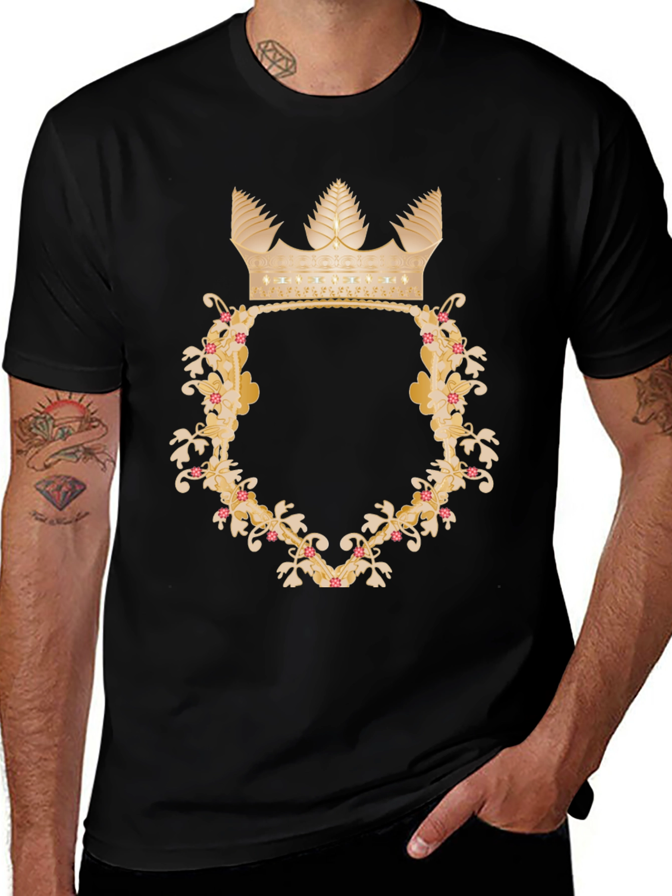Floral Crown Graphic Tee - Royal Style