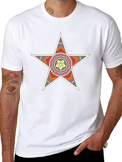 Star Mandala Graphic Tee - Stylish Black T-Shirt