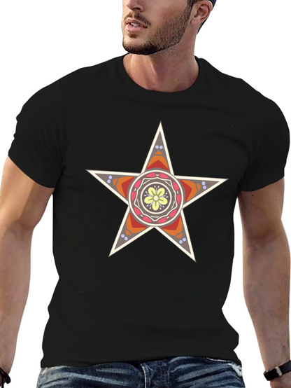 Star Mandala Graphic Tee - Stylish Black T-Shirt