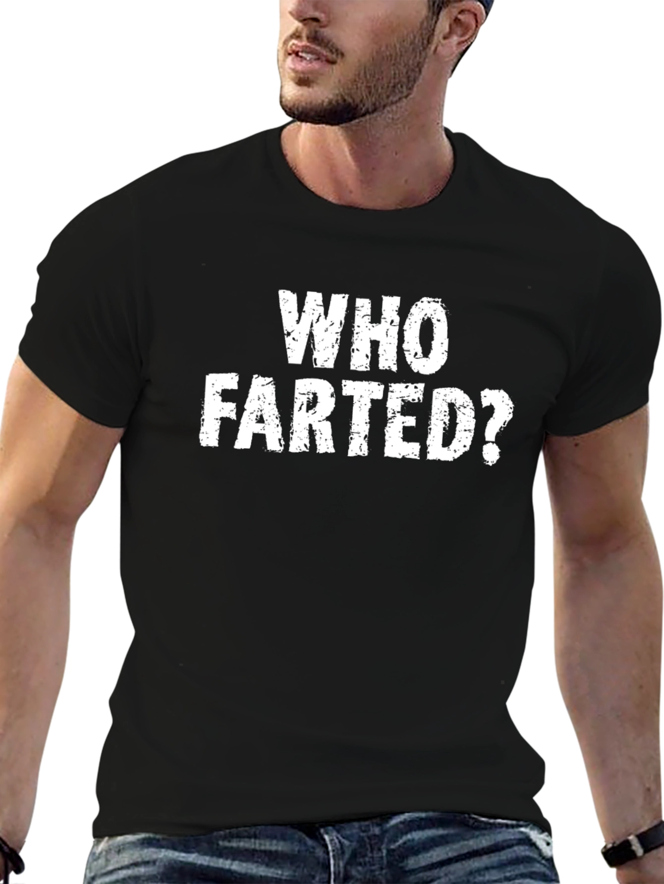Who Farted? Graphic Tee - Funny Mens T-Shirt