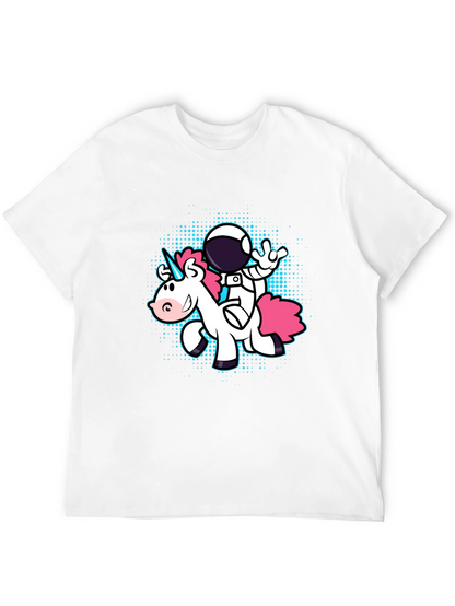 Astronaut Unicorn Graphic Tee - Black
