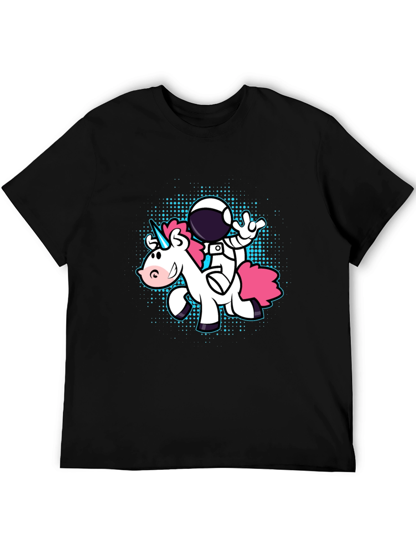 Astronaut Unicorn Graphic Tee - Black