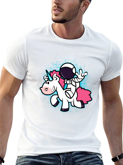 Astronaut Unicorn Graphic Tee - Black