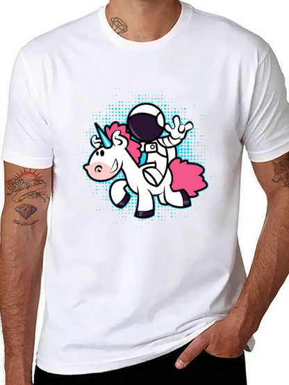 Astronaut Unicorn Graphic Tee - Black