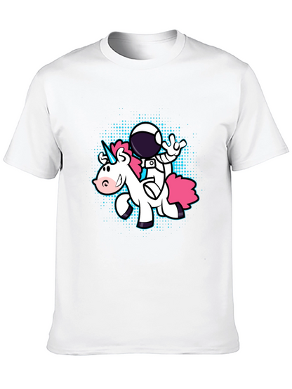 Astronaut Unicorn Graphic Tee - Black