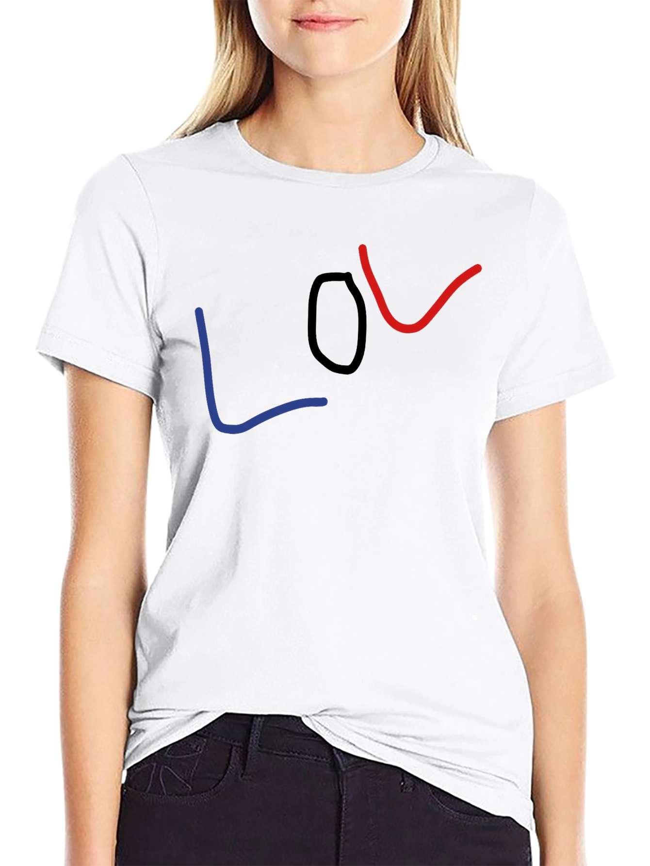 LOL Graphic Tee - Casual Black T-Shirt