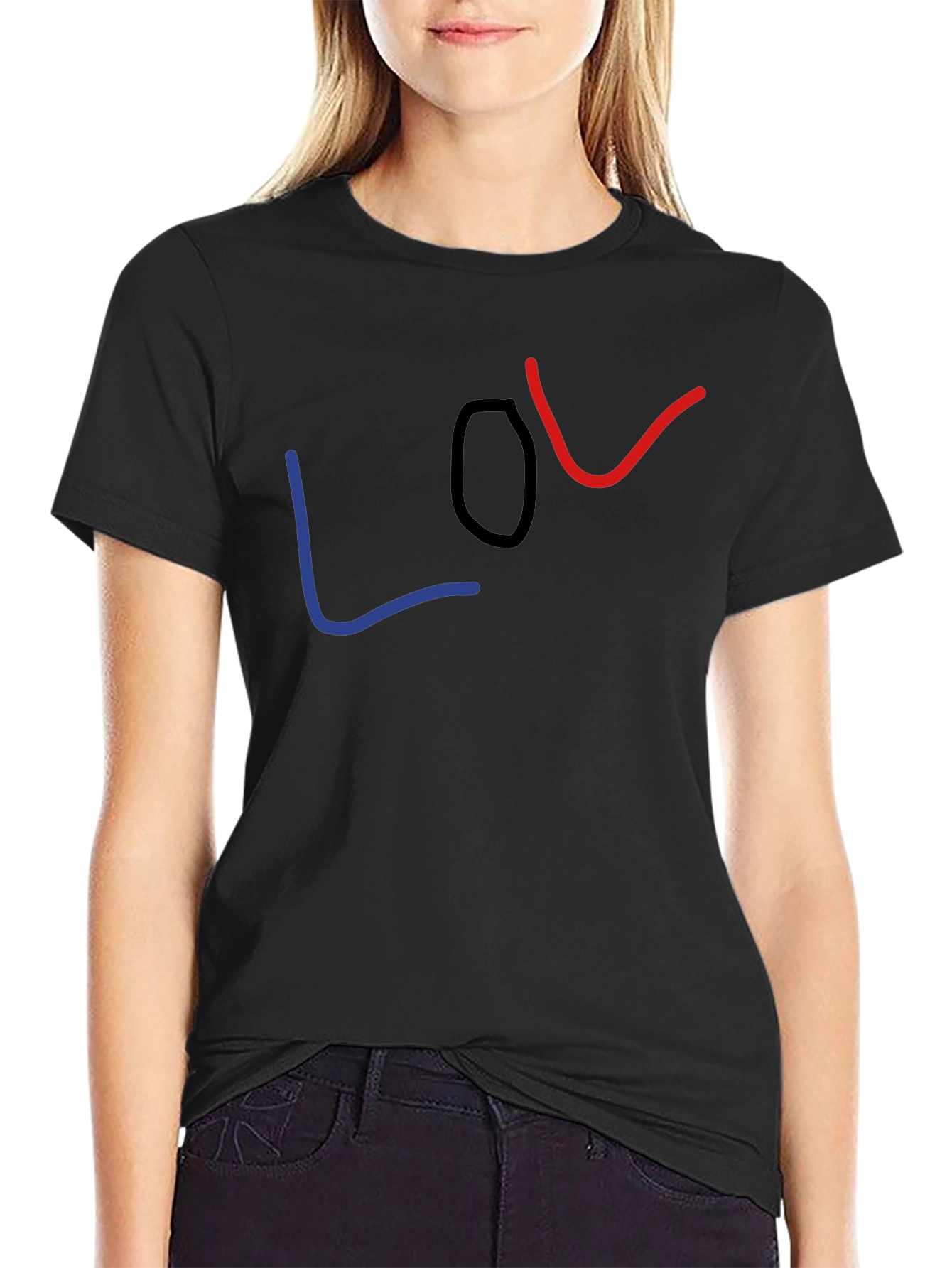 LOL Graphic Tee - Casual Black T-Shirt
