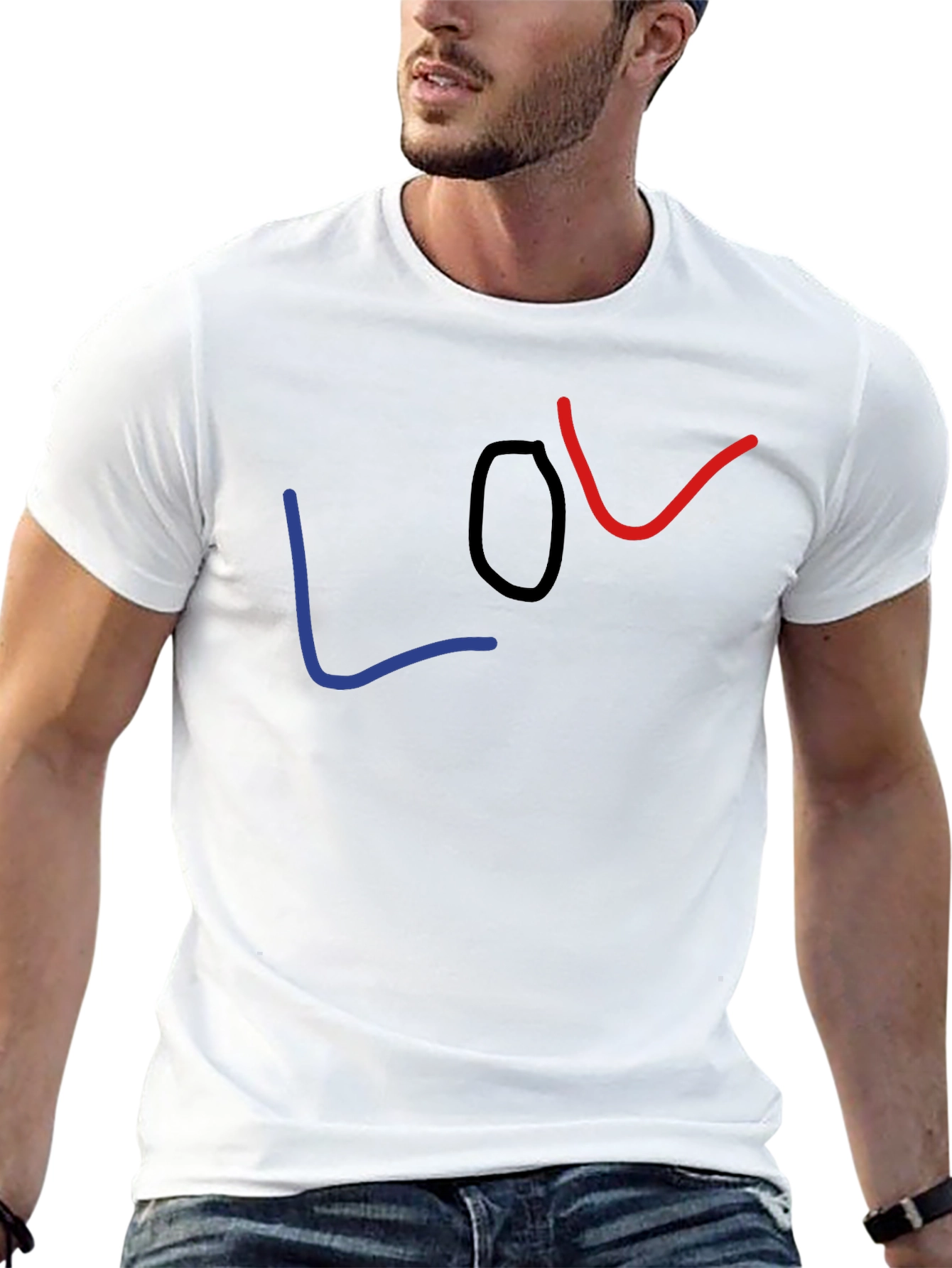 LOL Graphic Tee - Casual Black T-Shirt