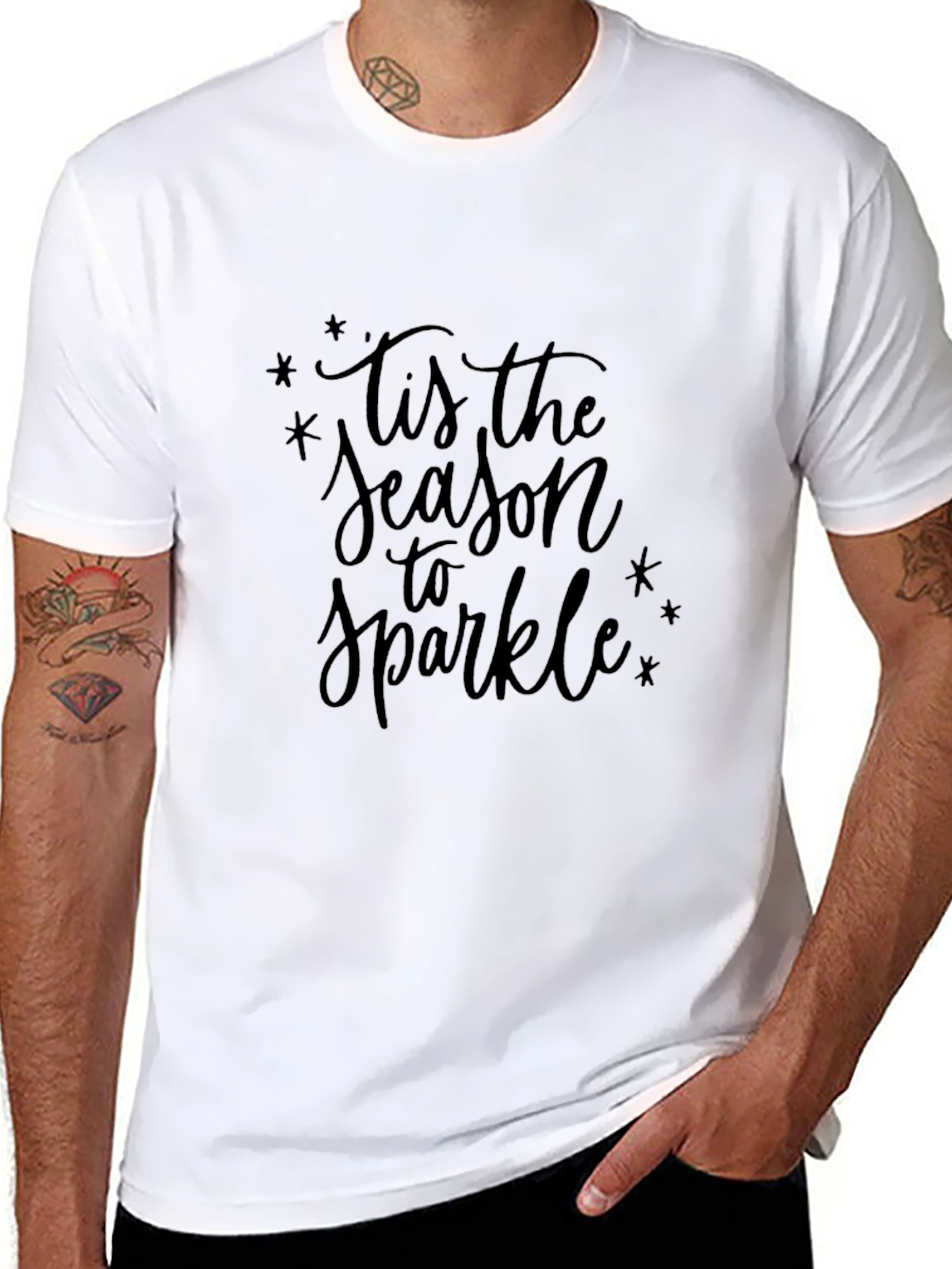 Tis the Season to Sparkle Black T-Shirt