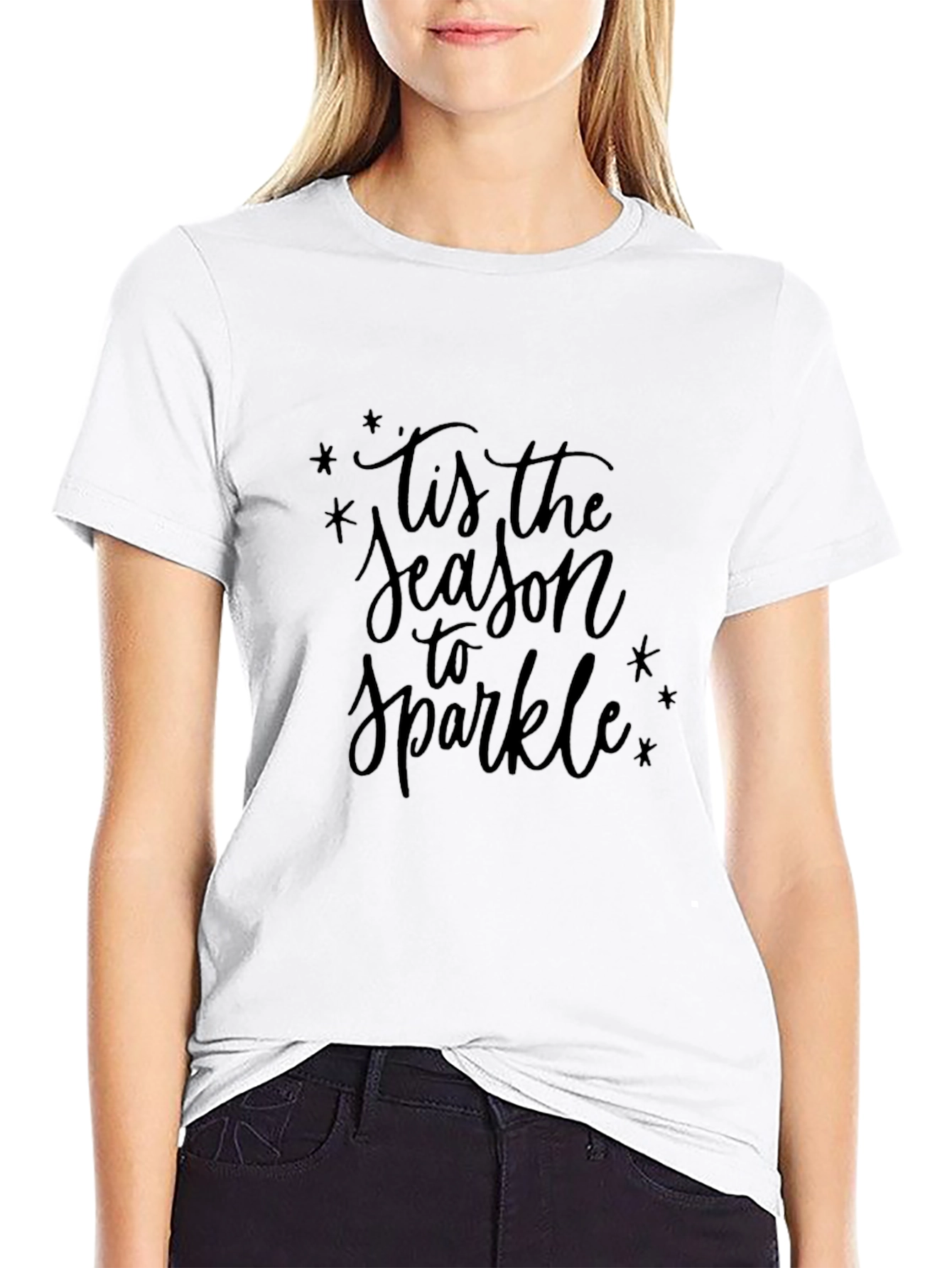 Tis the Season to Sparkle Black T-Shirt