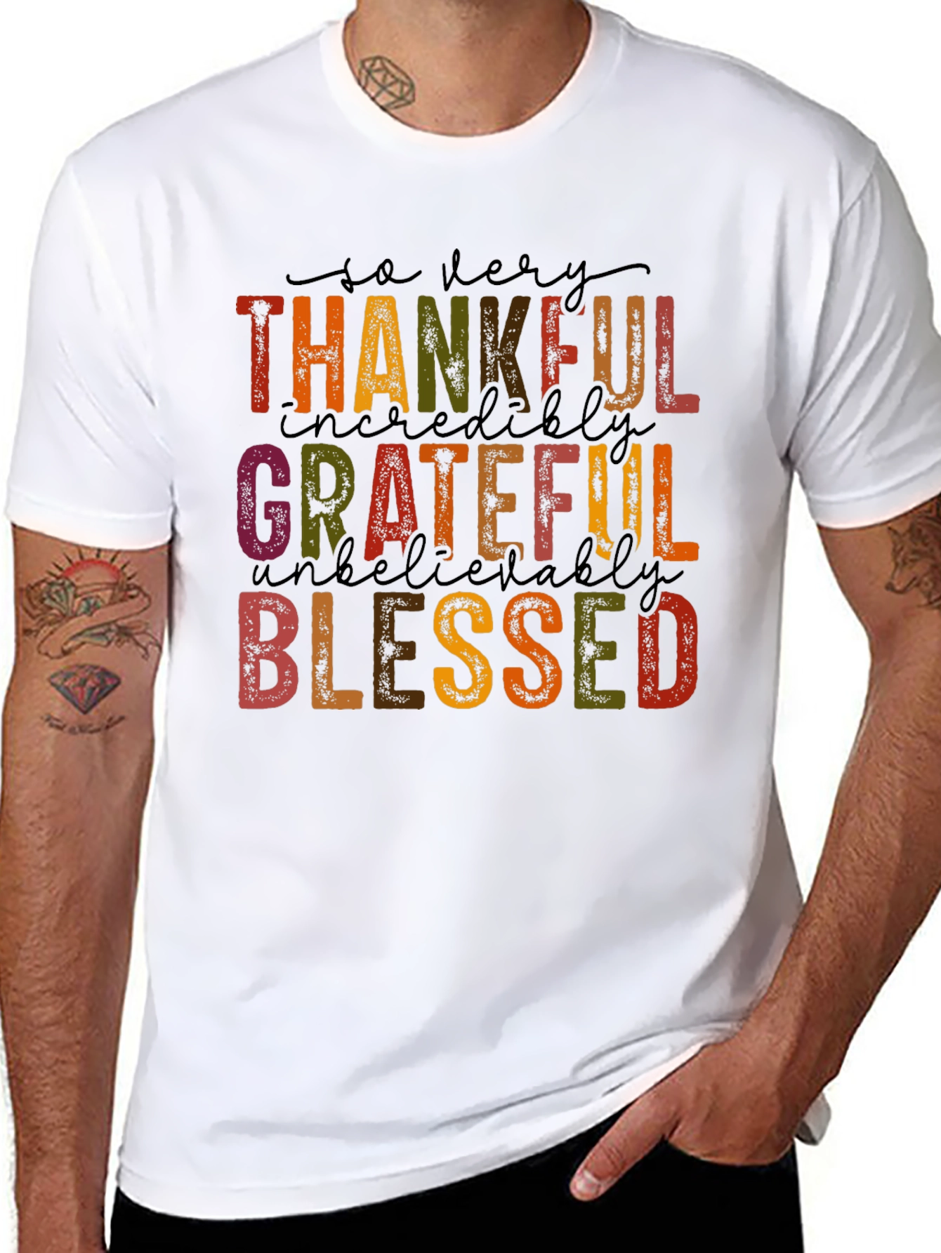 Thankful Grateful Blessed Graphic Tee