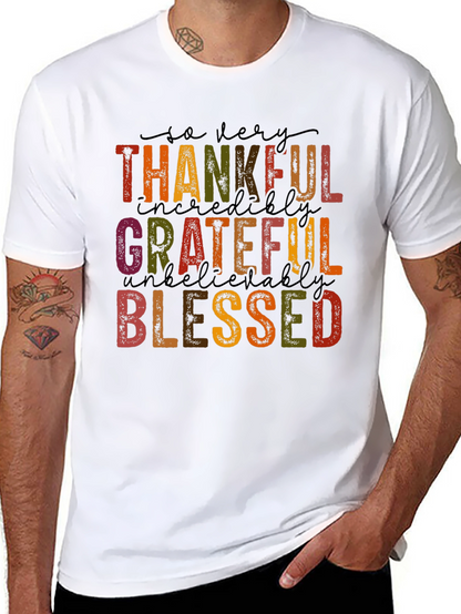Thankful Grateful Blessed Graphic Tee