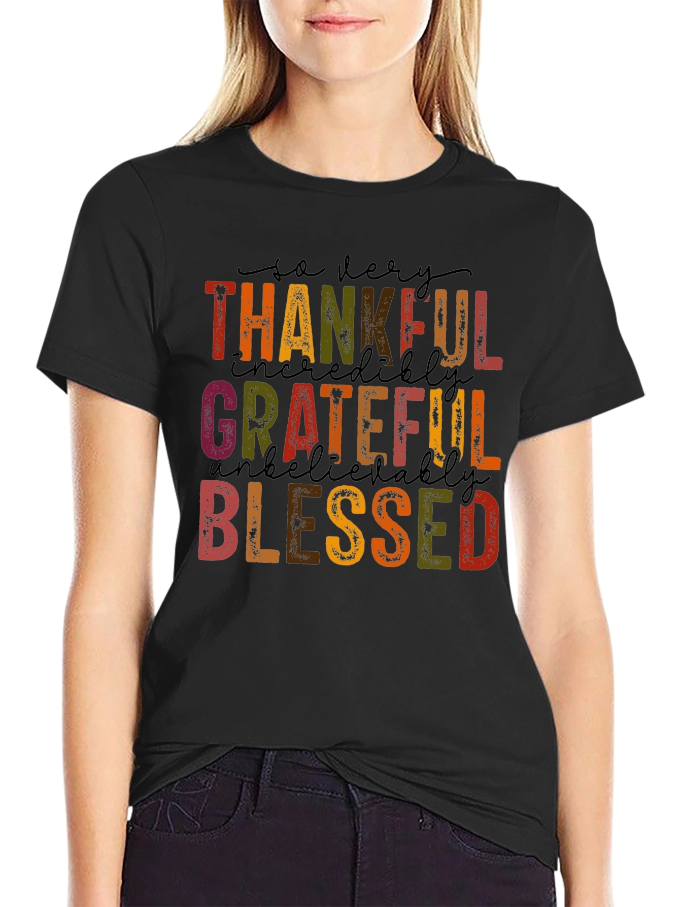 Thankful Grateful Blessed Graphic Tee