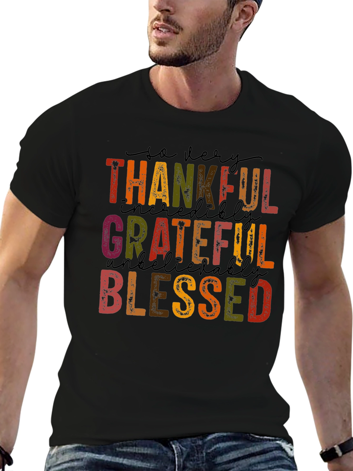 Thankful Grateful Blessed Graphic Tee
