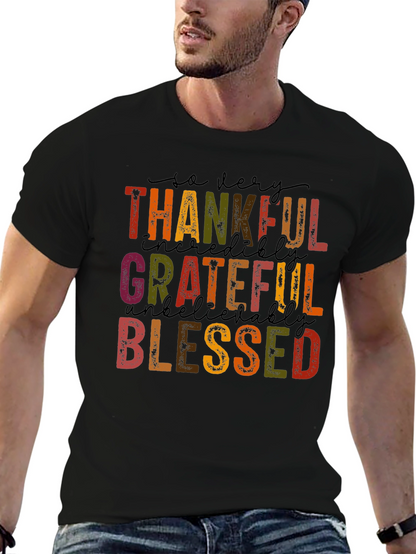 Thankful Grateful Blessed Graphic Tee