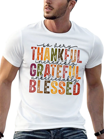Thankful Grateful Blessed Graphic Tee