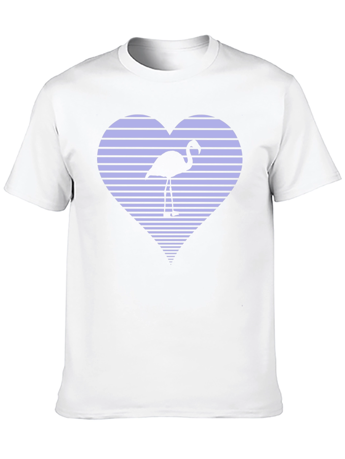 Flamingo Heart Graphic Tee - Black