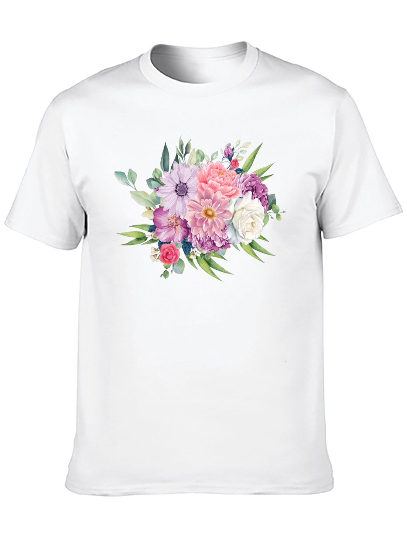 Floral Bouquet Graphic Tee - Classic Black