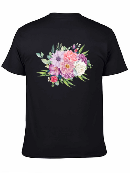 Floral Bouquet Graphic Tee - Classic Black