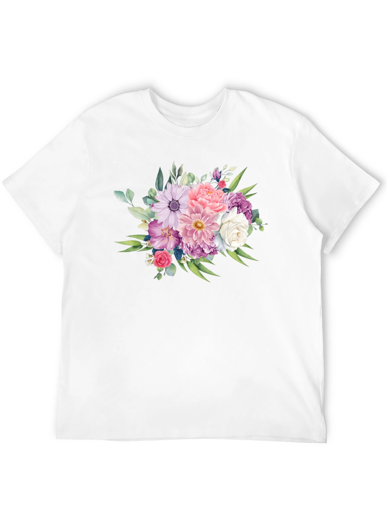 Floral Bouquet Graphic Tee - Classic Black