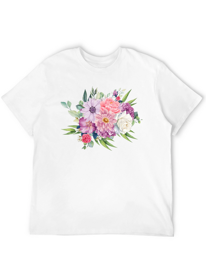 Floral Bouquet Graphic Tee - Classic Black