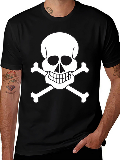 Skull & Crossbones Graphic Tee - Black