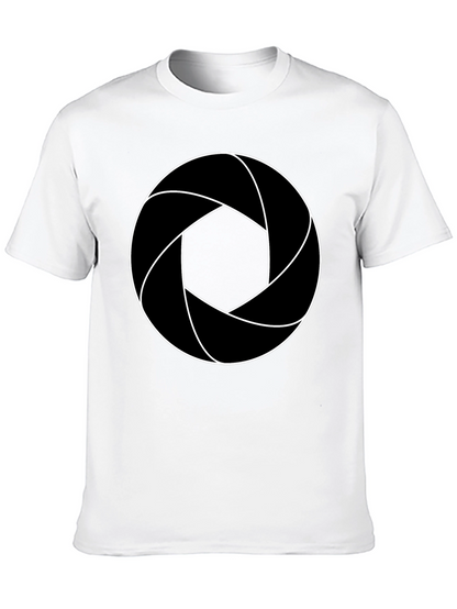Aperture T-Shirt - Black Cotton Blend Graphic Tee