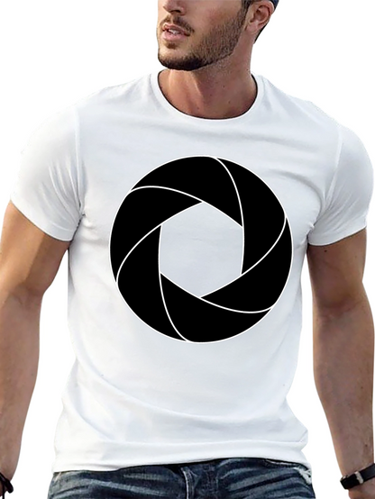 Aperture T-Shirt - Black Cotton Blend Graphic Tee